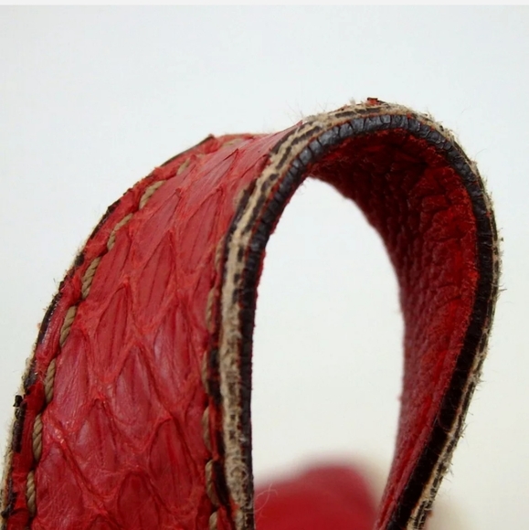 AUTHENTIC CARTIER MARCELLO DU TOTE BAG RED/BEIGE - Picture 11 of 13